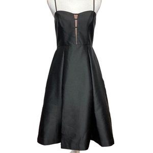 Adrianna Papell Black Strapless Mikado Party Dress Size 10- With Pockets!